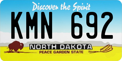 ND license plate KMN692