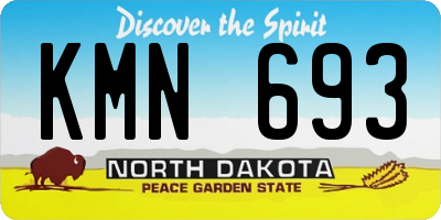 ND license plate KMN693