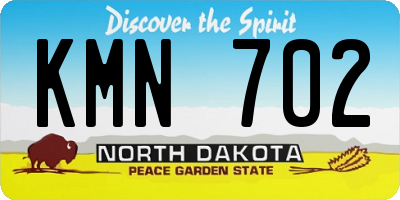 ND license plate KMN702