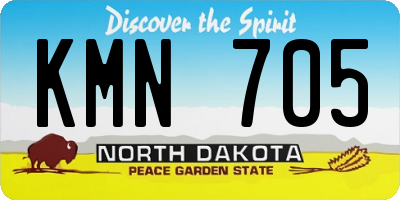ND license plate KMN705