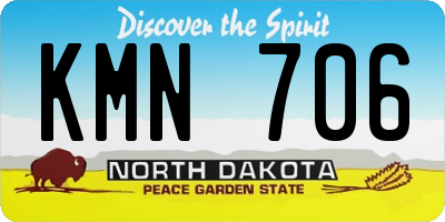ND license plate KMN706