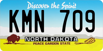 ND license plate KMN709