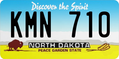 ND license plate KMN710