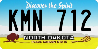 ND license plate KMN712