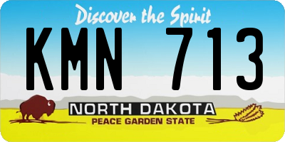 ND license plate KMN713