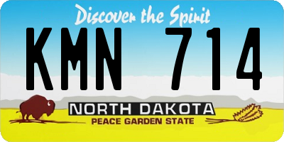 ND license plate KMN714