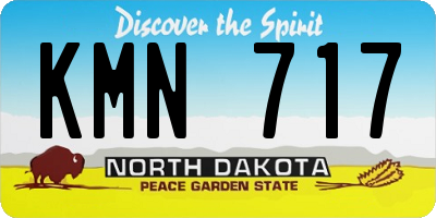 ND license plate KMN717