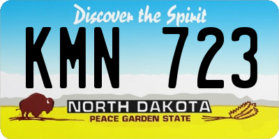 ND license plate KMN723