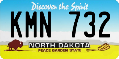 ND license plate KMN732