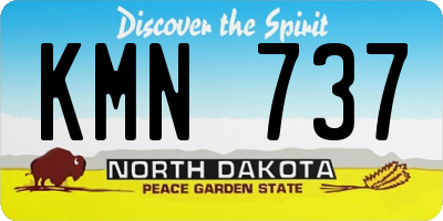 ND license plate KMN737