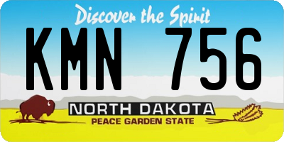 ND license plate KMN756