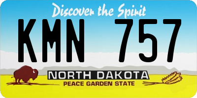 ND license plate KMN757