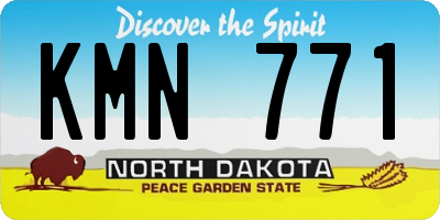 ND license plate KMN771