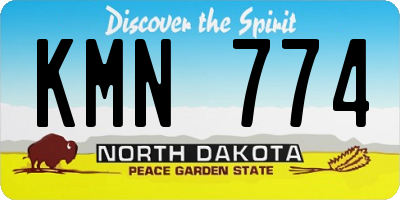 ND license plate KMN774