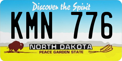 ND license plate KMN776