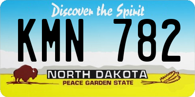 ND license plate KMN782