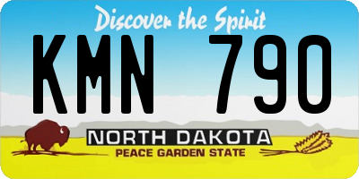 ND license plate KMN790