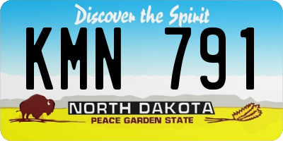ND license plate KMN791