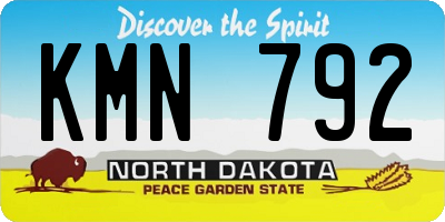 ND license plate KMN792
