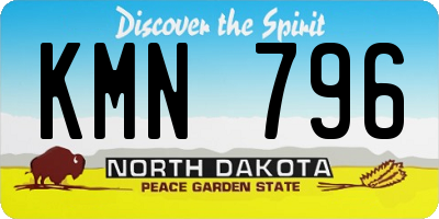 ND license plate KMN796