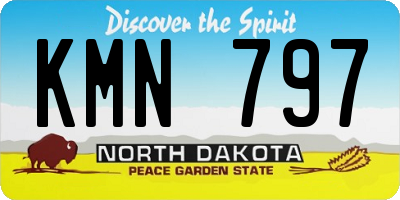 ND license plate KMN797
