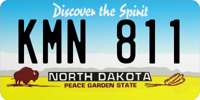ND license plate KMN811