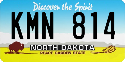 ND license plate KMN814