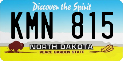 ND license plate KMN815