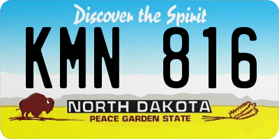 ND license plate KMN816