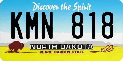 ND license plate KMN818