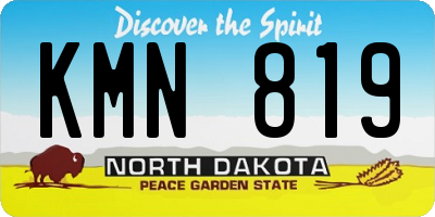 ND license plate KMN819