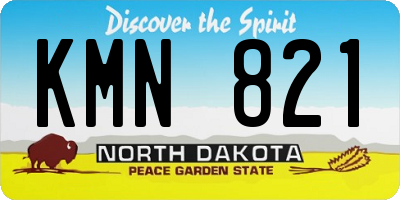 ND license plate KMN821