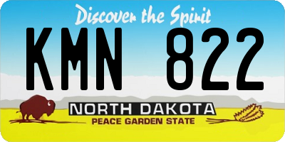 ND license plate KMN822