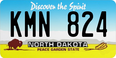 ND license plate KMN824