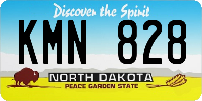 ND license plate KMN828
