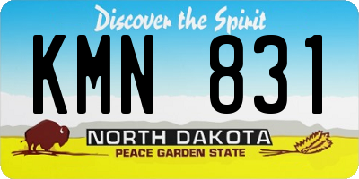 ND license plate KMN831