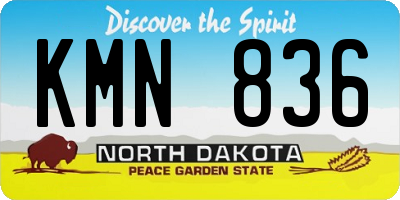 ND license plate KMN836