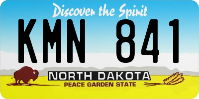 ND license plate KMN841