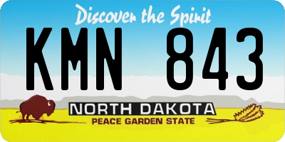 ND license plate KMN843