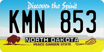 ND license plate KMN853