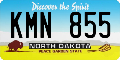 ND license plate KMN855