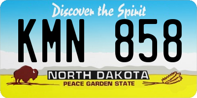 ND license plate KMN858