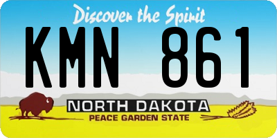 ND license plate KMN861