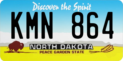ND license plate KMN864