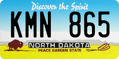 ND license plate KMN865