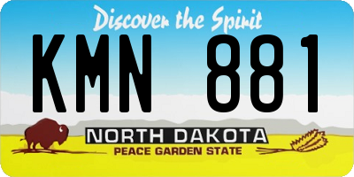 ND license plate KMN881