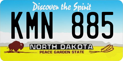 ND license plate KMN885