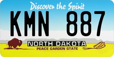 ND license plate KMN887