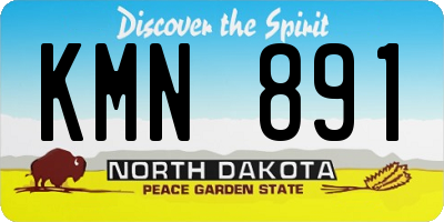 ND license plate KMN891