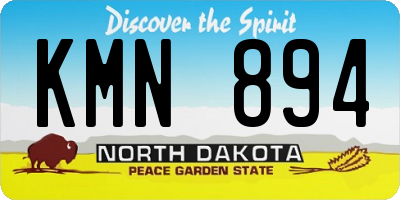 ND license plate KMN894